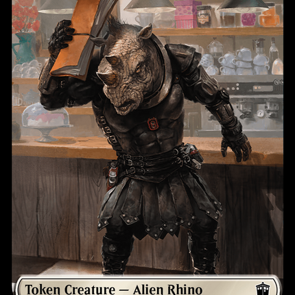 Alien Rhino // Cyberman Double-Sided Token [Doctor Who Tokens]