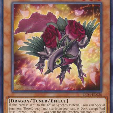 Red Rose Dragon [LED4-EN025] Rare