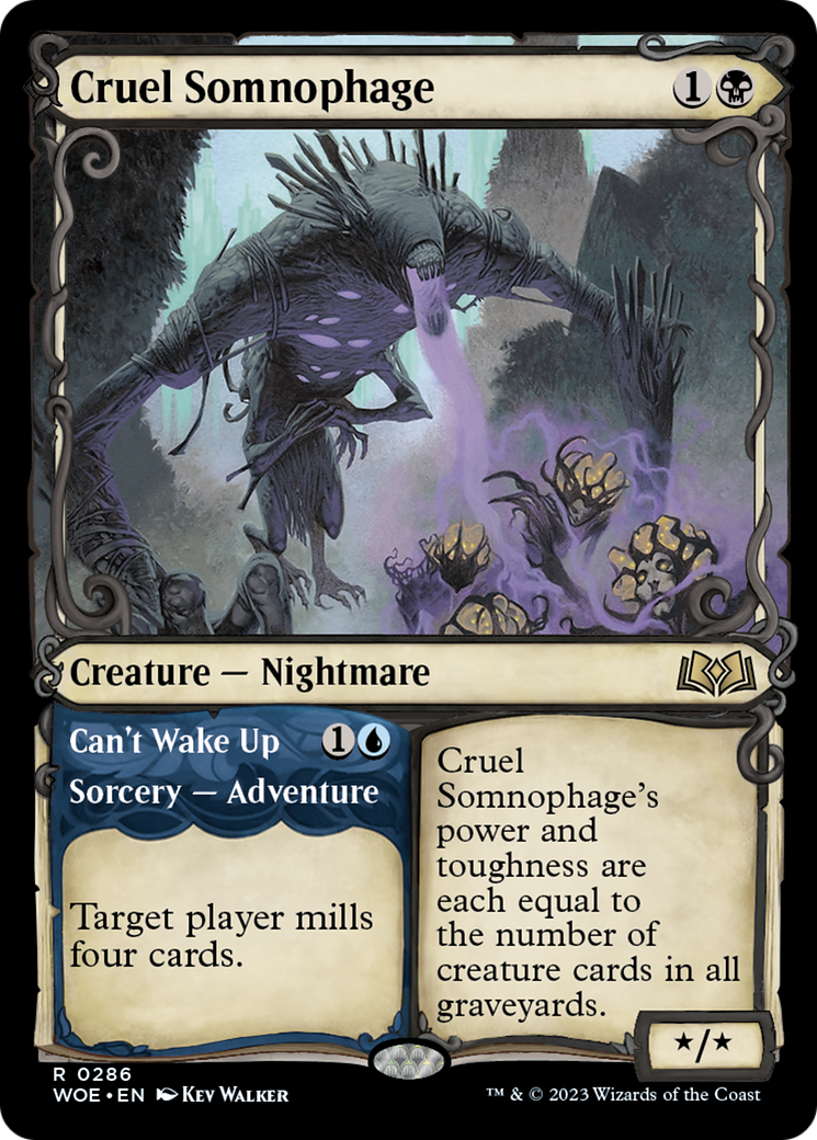 Cruel Somnophage // Can't Wake Up (Showcase) [Wilds of Eldraine] – TokenMTG