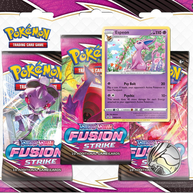 Sword & Shield: Fusion Strike - 3-Pack Blister (Espeon)