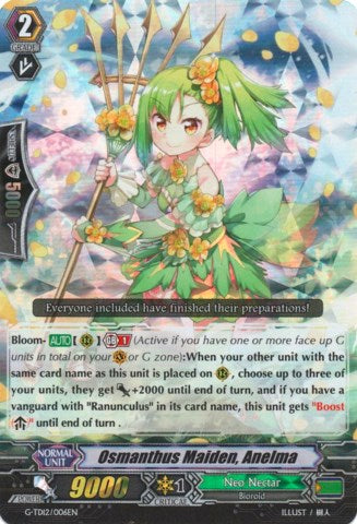 Osmanthus Maiden, Anelma (RRR) (G-TD12/006EN) [Flower Princess of Abundant Blooming]
