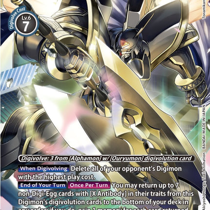 digimon alphamon card Game If it has no digivolution cards Digimon Card Alphamon BT22-063 SR