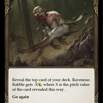 Ravenous Rabble (Yellow) [ARC192-C] (Arcane Rising)  1st Edition Rainbow Foil
