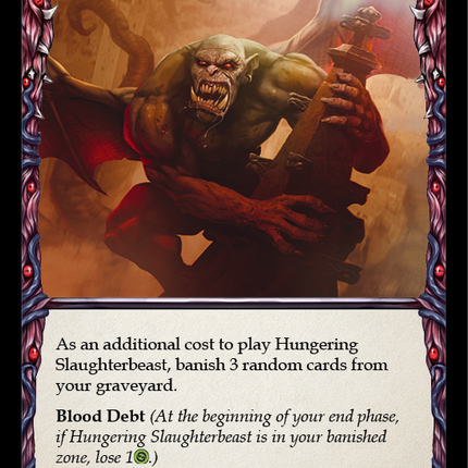 Hungering Slaughterbeast (Blue) [U-MON149] (Monarch Unlimited)  Unlimited Normal
