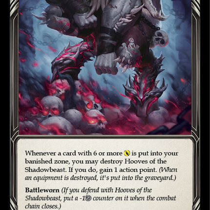 Hooves of the Shadowbeast [MON122-CF] (Monarch)  1st Edition Cold Foil