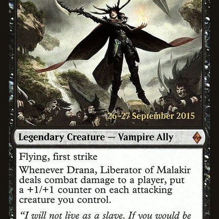 Drana, Liberator of Malakir [Battle for Zendikar Prerelease Promos]