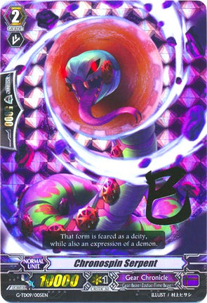 Chronospin Serpent (RRR) (G-TD09/005EN) [True Zodiac Time Beasts]