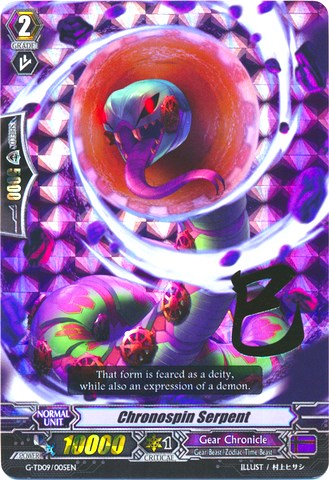 Chronospin Serpent (RRR) (G-TD09/005EN) [True Zodiac Time Beasts]