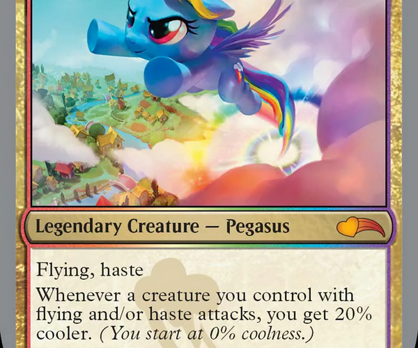 rainbow dash mtg commander deck My Little Pony's return to Magic: The Gathering brings Rainbow Dash, Applejack and more to a charity drop