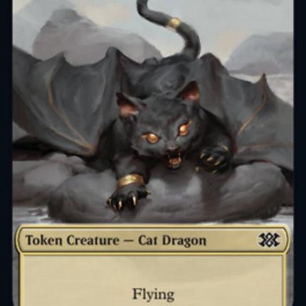 Cat Dragon // Vampire Double-Sided Token [Double Masters 2022 Tokens]