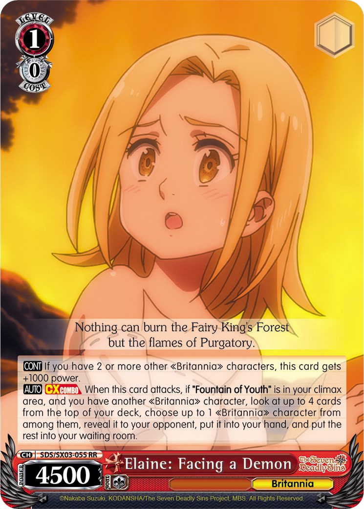 Elaine: Facing a Demon (SDS/SX03-055 RR) [The Seven Deadly Sins
