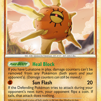 Solrock (9/102) [HeartGold & SoulSilver: Triumphant]