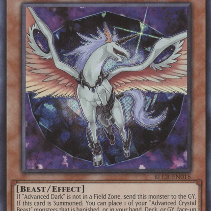 crystal beast monsters Advanced Crystal Beast Sapphire Pegasus [BLCR-EN016] Secret Rare – TokenMTG