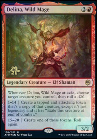 mtg d20 cards Delina, Wild Mage [Dungeons & Dragons: Adventures in the Forgotten Rea –  TokenMTG