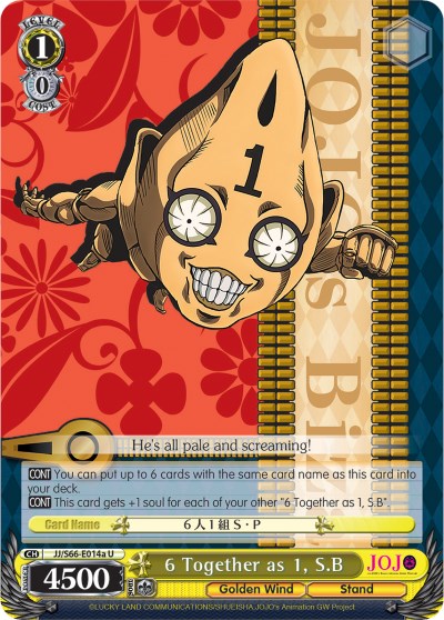 6 Together as 1, S.B (JJ/S66-E014a U) [JoJo's Bizarre Adventure: Golde   TokenMTG