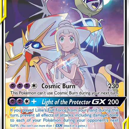 solgaleo and lunala pokemon cards Lunala, Solgaleo, Ultra Necrozma GX Gold Card Set (glossy Card)