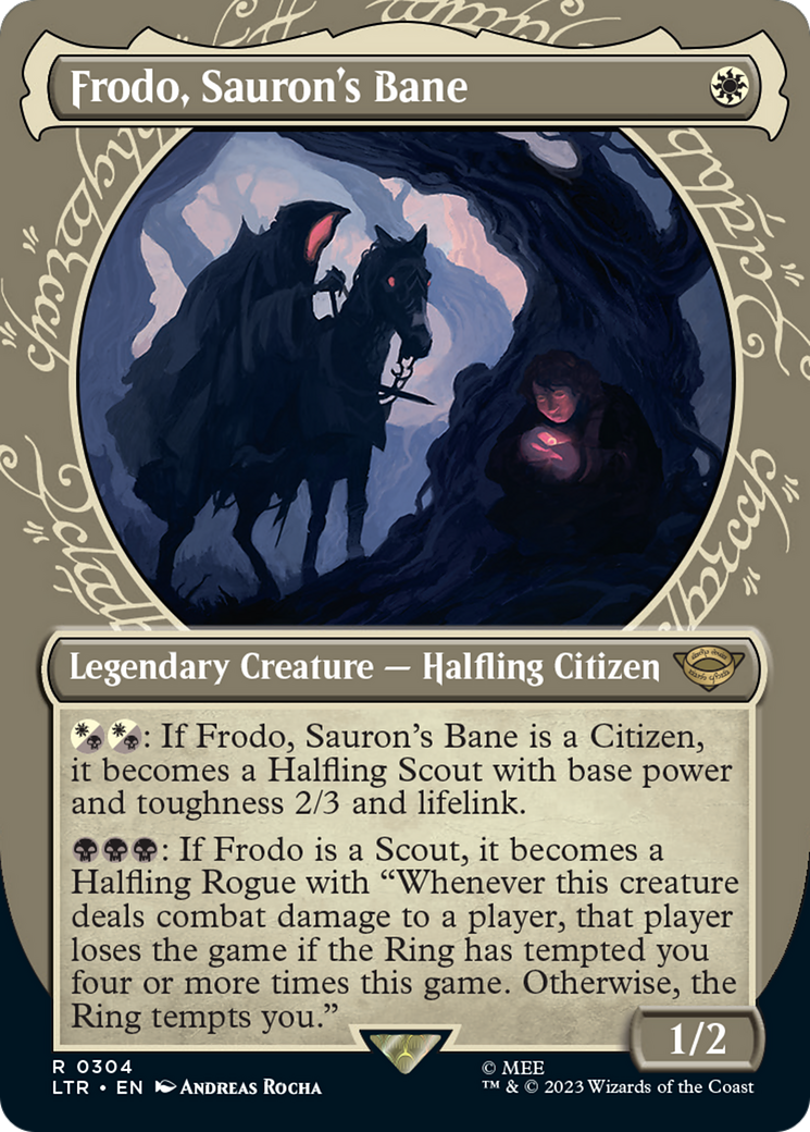 Frodo, Sauron's Bane (Showcase Ring Frame) [The Lord of the Rings: Tal –  TokenMTG