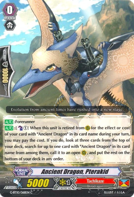 Ancient Dragon, Pterakid (G-BT10/068EN) [Raging Clash of the Blade Fangs]