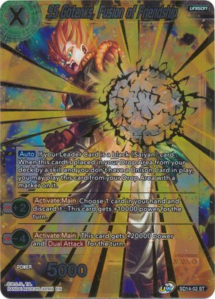 SS Gotenks, Fusion of Friendship (Gold Stamped / Starter Deck - Saiyan Wonder) (SD14-02) [Rise of the Unison Warrior]