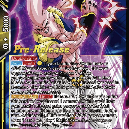 Majin Buu, Talent Manifest (BT20-107) [Power Absorbed Prerelease Promos]