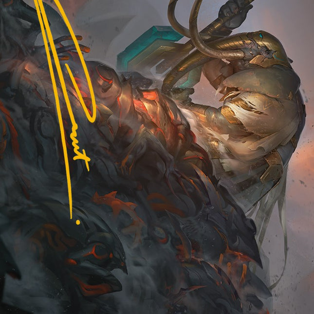 Against All Odds Art Card (Gold-Stamped Signature) [Phyrexia: All Will Be One Art Series]
