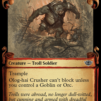 Olog-Hai Crusher [The Lord of the Rings: Tales of Middle-Earth Showcase Scrolls]