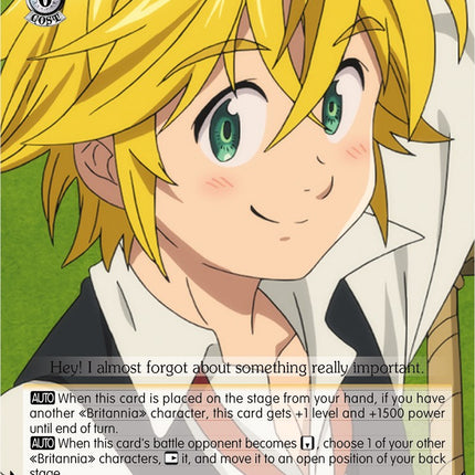 Meliodas: Important Things (SDS/SX03-001 RR) [The Seven Deadly Sins]