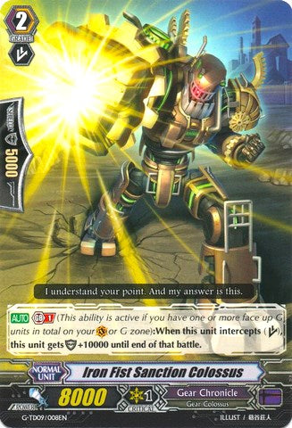 Iron Fist Sanction Colossus (G-TD09/008EN) [True Zodiac Time Beasts]