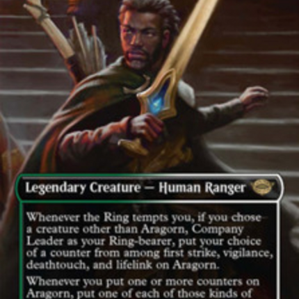 Aragorn, Company Leader (Borderless Alternate Art) [The Lord of the Rings: Tales of Middle-Earth]