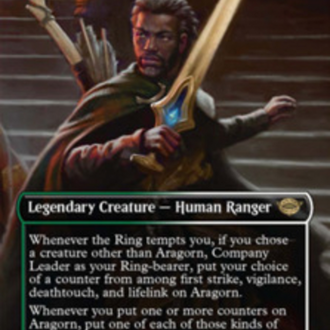 Aragorn, Company Leader (Borderless Alternate Art) [The Lord of the Rings: Tales of Middle-Earth]