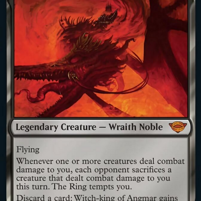 witch king of angmar mtg card Magic the Gathering Lord the Rings Witch-King of LTR #423 PSA 9 Foil Extended Art Trading king of Angmar gains indestructible until end of turn The Witch-king of Angmar :