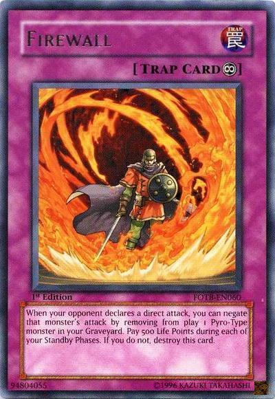 fire type yugioh cards Firewall [FOTB-EN060] Rare – TokenMTG