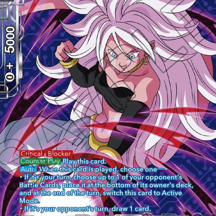 Android 21, Wavering Will (Silver Foil) (BT20-046) [Power Absorbed]
