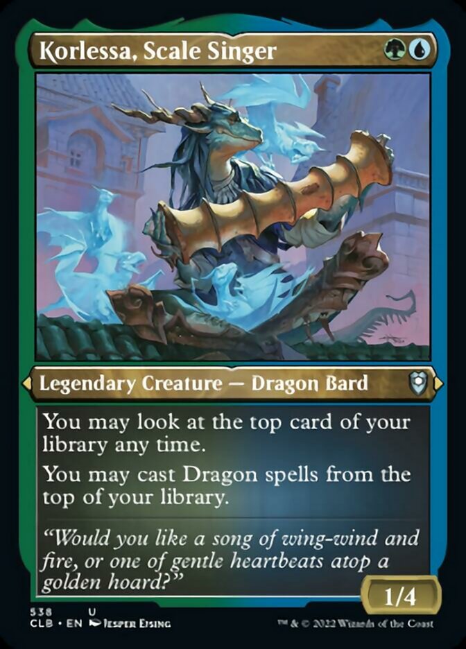 mtg commander legends top cards Korlessa, Scale Singer (Foil Etched) [Commander Legends: Battle for Ba – TokenMTG