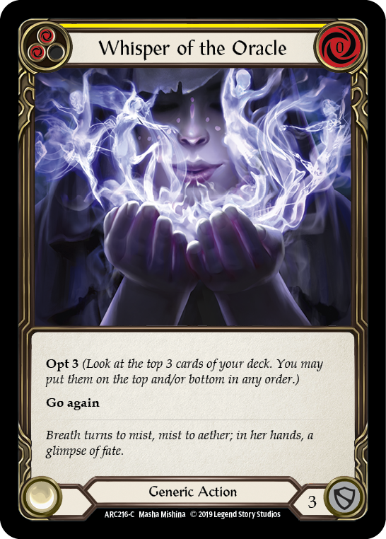 Whisper of the Oracle (Yellow) [ARC216-C] (Arcane Rising) 1st Edition –  TokenMTG