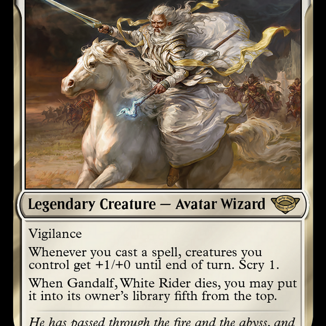gandalf mtg card MTG Commander LOTR *FOIL* BORDERLESS M Gandalf of the Secret Fire #0507
