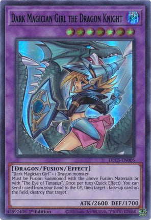 Dark Magician Girl the Dragon Knight (Alternate Art) (Blue) [DLCS-EN006] Ultra Rare
