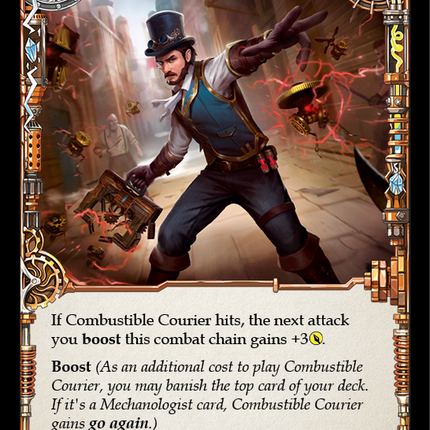 Combustible Courier (Yellow) [U-CRU110] (Crucible of War Unlimited)  Unlimited Rainbow Foil