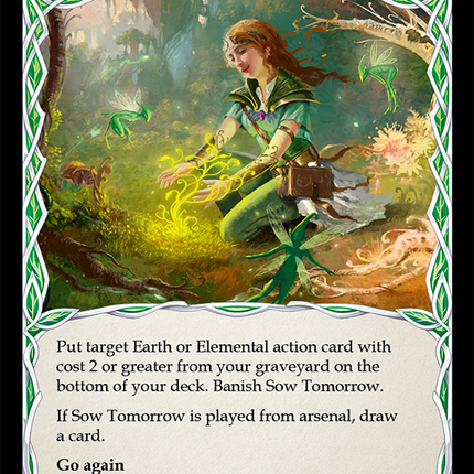 Sow Tomorrow (Blue) [ELE142] (Tales of Aria)  1st Edition Rainbow Foil