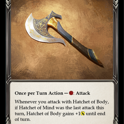 Hatchet of Body [LGS049] (Promo)  Cold Foil