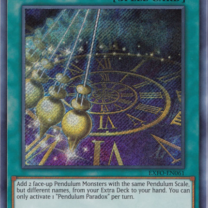 Pendulum Paradox [EXFO-EN061] Secret Rare