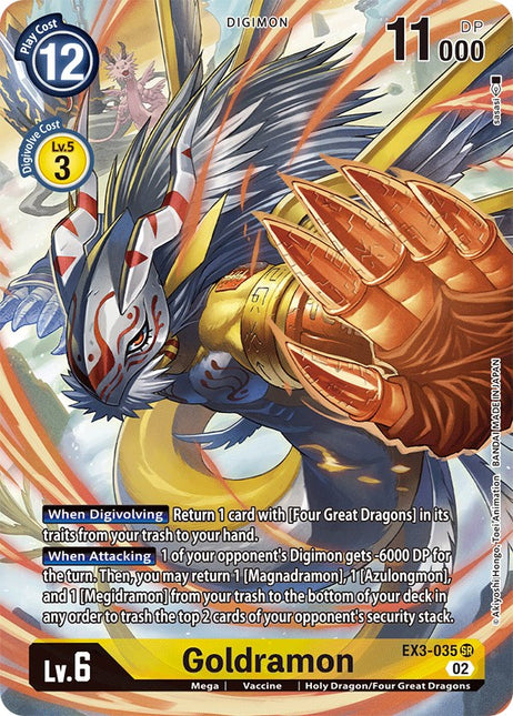 Goldramon [EX3-035] (Alternate Art) [Draconic Roar] – TokenMTG