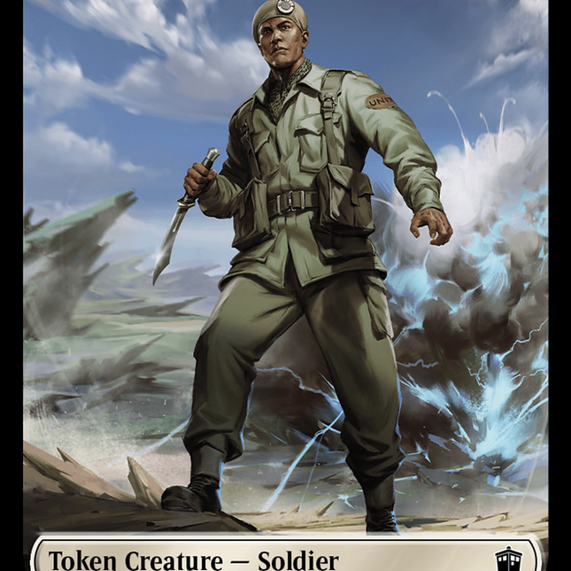 Soldier // Dinosaur Double-Sided Token [Doctor Who Tokens]