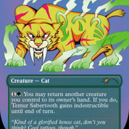 Temur Sabertooth (Borderless) [Secret Lair Drop Series]