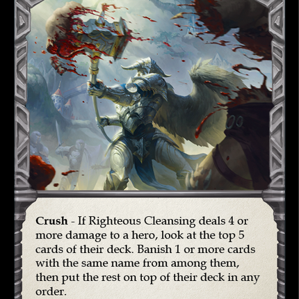 Righteous Cleansing [CRU027] (Crucible of War)  1st Edition Rainbow Foil