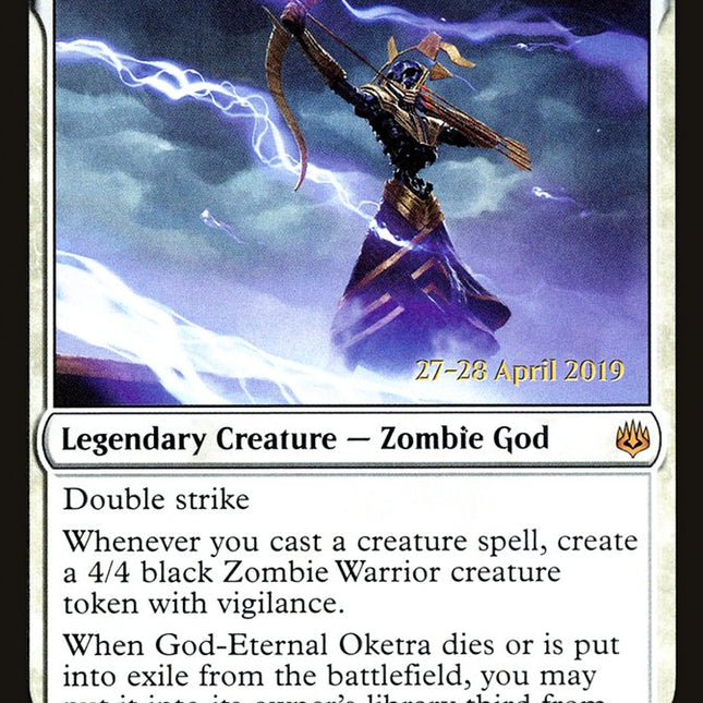 mtg god eternal cards God-Eternal Oketra [War of the Spark Prerelease Promos] – TokenMTG Style:The Speed Demon Foil w/ Sketch Nana Qi ETB creatures aren't always