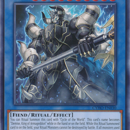 Demise, Supreme King of Armageddon [CYHO-EN030] Rare