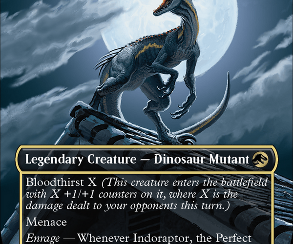 Indoraptor, the Perfect Hybrid (Borderless) [Jurassic World Collection –  TokenMTG