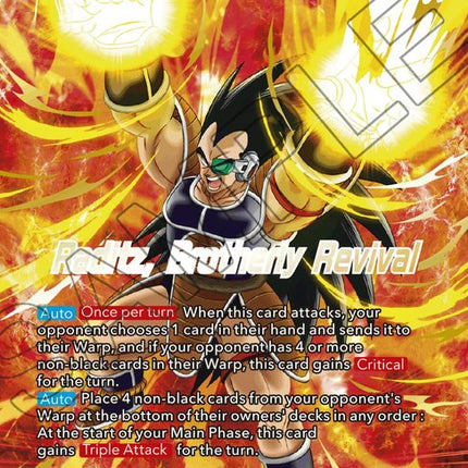 Raditz // Raditz, Brotherly Revival (Gold Stamped) (P-338) [Saiyan Showdown Prerelease Promos]