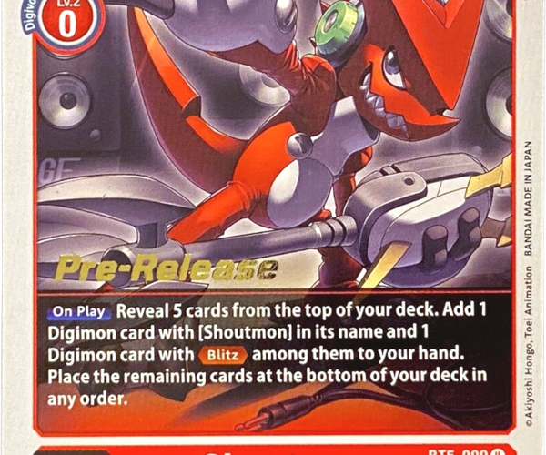Shoutmon [BT5-009] [Battle of Omni Pre-Release Promos] – TokenMTG